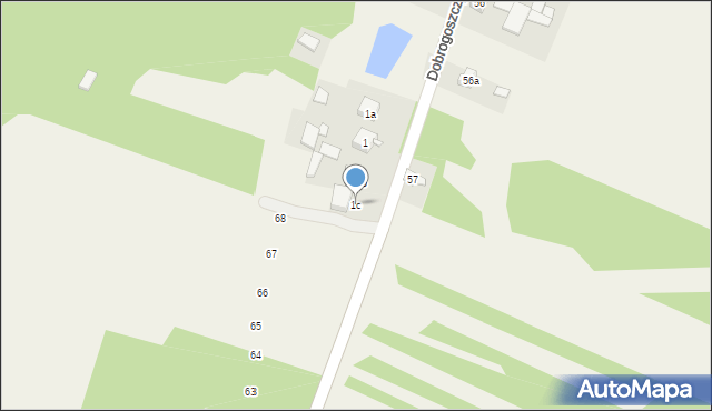 Dobrogoszczyce, Dobrogoszczyce, 1c, mapa Dobrogoszczyce