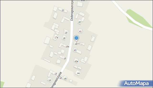 Dobrogoszczyce, Dobrogoszczyce, 42, mapa Dobrogoszczyce