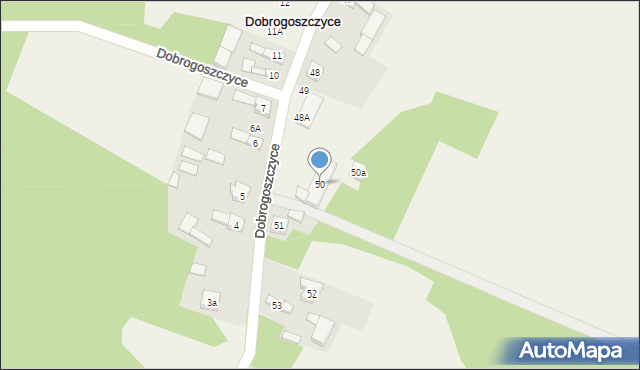 Dobrogoszczyce, Dobrogoszczyce, 50, mapa Dobrogoszczyce