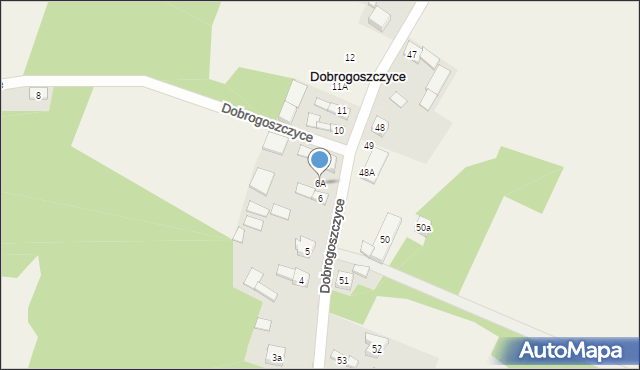 Dobrogoszczyce, Dobrogoszczyce, 6A, mapa Dobrogoszczyce