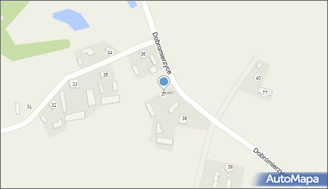Dobromierzyce, Dobromierzyce, 37, mapa Dobromierzyce