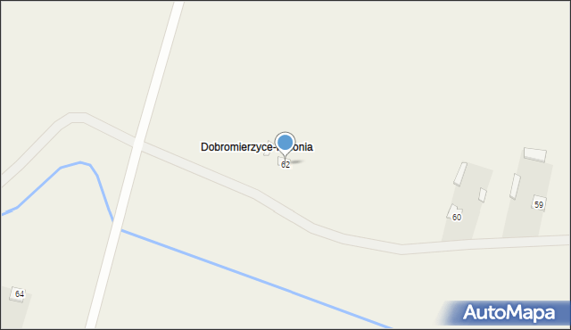 Dobromierzyce, Dobromierzyce, 62, mapa Dobromierzyce