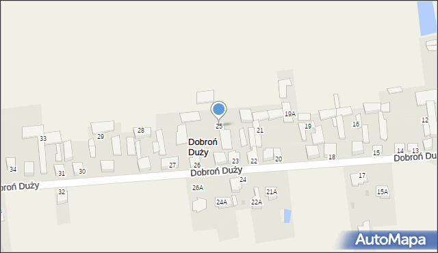 Dobroń Duży, Dobroń Duży, 25, mapa Dobroń Duży
