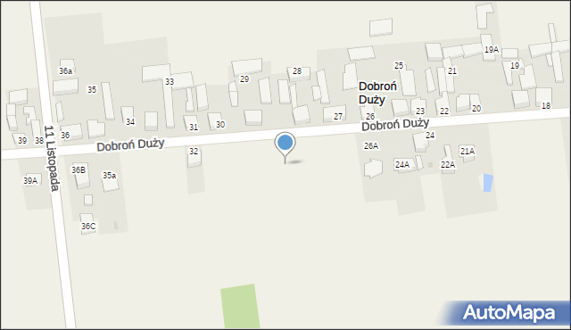Dobroń Duży, Dobroń Duży, 29b, mapa Dobroń Duży