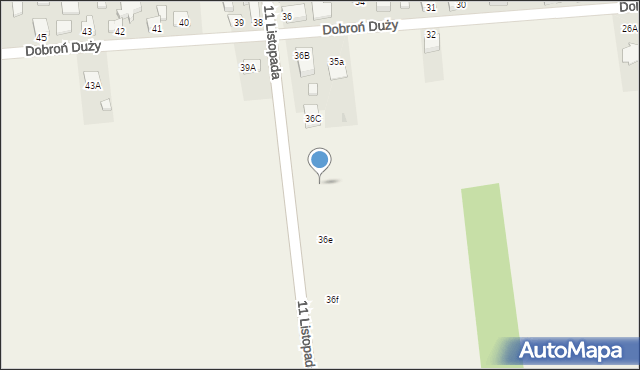 Dobroń Duży, Dobroń Duży, 36d, mapa Dobroń Duży