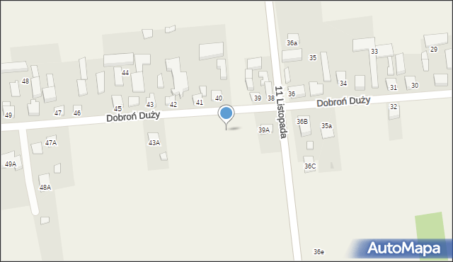 Dobroń Duży, Dobroń Duży, 40a, mapa Dobroń Duży