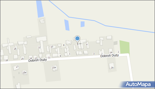 Dobroń Duży, Dobroń Duży, 5, mapa Dobroń Duży