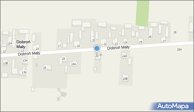 Dobroń Mały, Dobroń Mały, 21, mapa Dobroń Mały