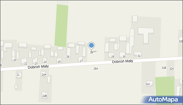 Dobroń Mały, Dobroń Mały, 28, mapa Dobroń Mały