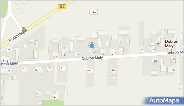 Dobroń Mały, Dobroń Mały, 7, mapa Dobroń Mały