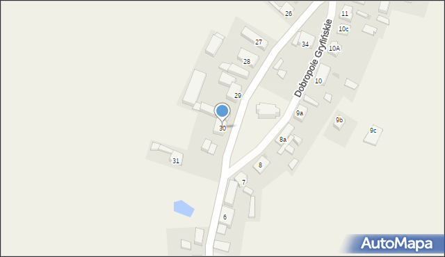Dobropole Gryfińskie, Dobropole Gryfińskie, 30, mapa Dobropole Gryfińskie