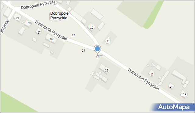 Dobropole Pyrzyckie, Dobropole Pyrzyckie, 23, mapa Dobropole Pyrzyckie