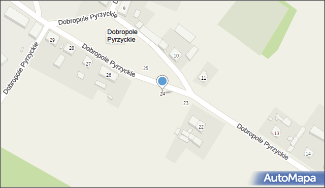 Dobropole Pyrzyckie, Dobropole Pyrzyckie, 24, mapa Dobropole Pyrzyckie