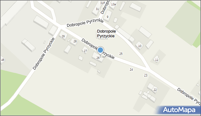 Dobropole Pyrzyckie, Dobropole Pyrzyckie, 26A, mapa Dobropole Pyrzyckie
