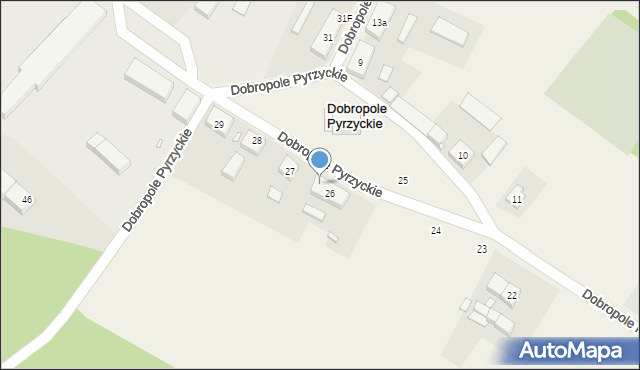Dobropole Pyrzyckie, Dobropole Pyrzyckie, 26D, mapa Dobropole Pyrzyckie