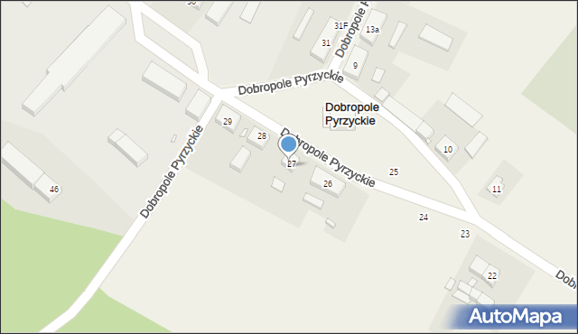 Dobropole Pyrzyckie, Dobropole Pyrzyckie, 27A, mapa Dobropole Pyrzyckie