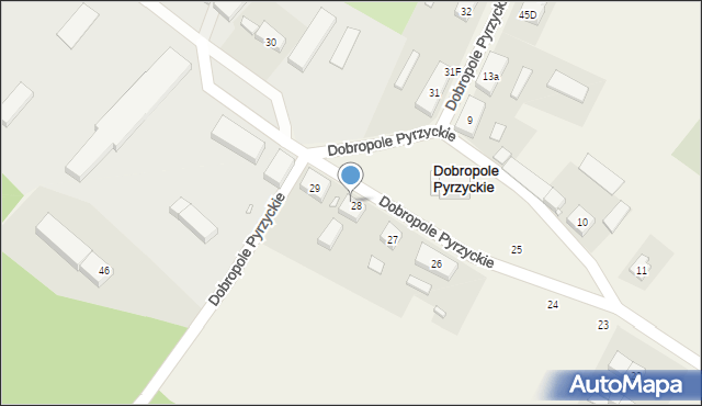 Dobropole Pyrzyckie, Dobropole Pyrzyckie, 28B, mapa Dobropole Pyrzyckie