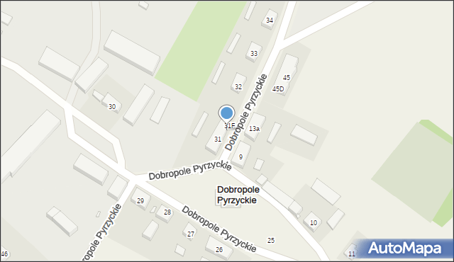 Dobropole Pyrzyckie, Dobropole Pyrzyckie, 31E, mapa Dobropole Pyrzyckie
