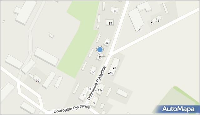 Dobropole Pyrzyckie, Dobropole Pyrzyckie, 33, mapa Dobropole Pyrzyckie