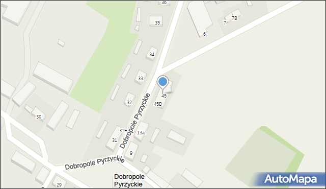 Dobropole Pyrzyckie, Dobropole Pyrzyckie, 45B, mapa Dobropole Pyrzyckie