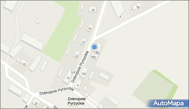 Dobropole Pyrzyckie, Dobropole Pyrzyckie, 45C, mapa Dobropole Pyrzyckie