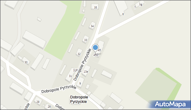 Dobropole Pyrzyckie, Dobropole Pyrzyckie, 45D, mapa Dobropole Pyrzyckie