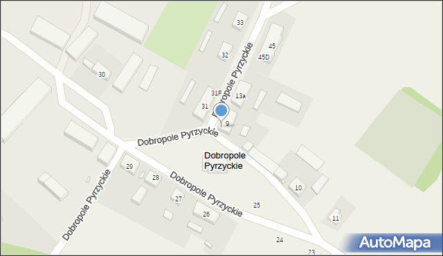 Dobropole Pyrzyckie, Dobropole Pyrzyckie, 9C, mapa Dobropole Pyrzyckie