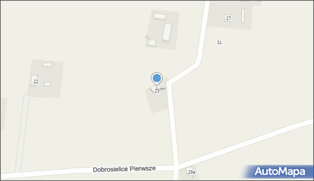 Dobrosielice Pierwsze, Dobrosielice Pierwsze, 23, mapa Dobrosielice Pierwsze