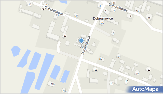 Dobrosławice, Dobrosławice, 21, mapa Dobrosławice