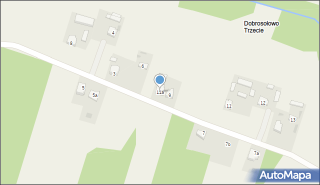 Dobrosołowo Trzecie, Dobrosołowo Trzecie, 11a, mapa Dobrosołowo Trzecie