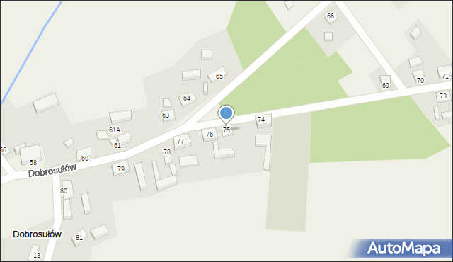 Dobrosułów, Dobrosułów, 75, mapa Dobrosułów