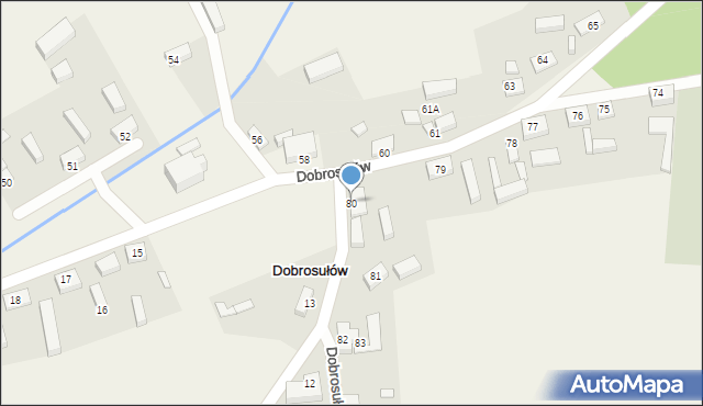 Dobrosułów, Dobrosułów, 80, mapa Dobrosułów