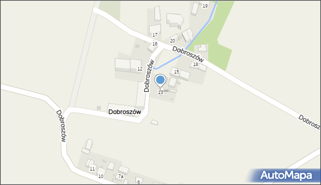 Dobroszów, Dobroszów, 13, mapa Dobroszów