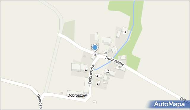 Dobroszów, Dobroszów, 16, mapa Dobroszów