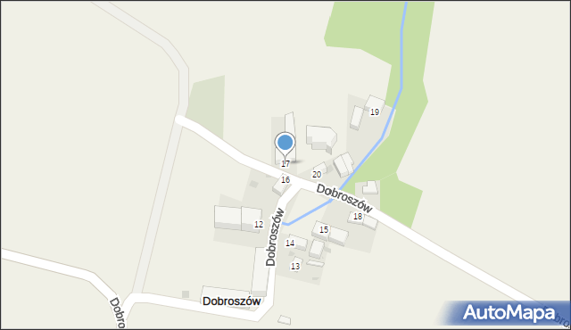 Dobroszów, Dobroszów, 17, mapa Dobroszów