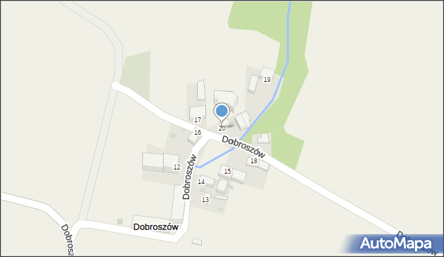 Dobroszów, Dobroszów, 20, mapa Dobroszów