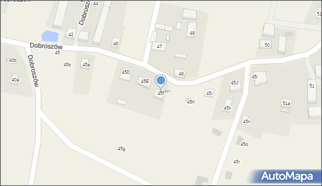 Dobroszów, Dobroszów, 45f, mapa Dobroszów