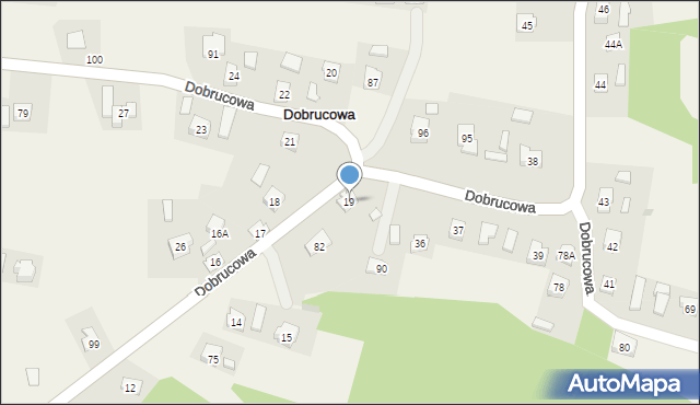 Dobrucowa, Dobrucowa, 19, mapa Dobrucowa