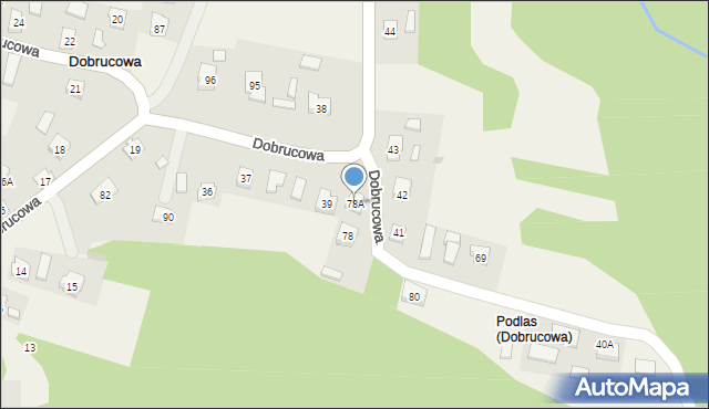 Dobrucowa, Dobrucowa, 78A, mapa Dobrucowa