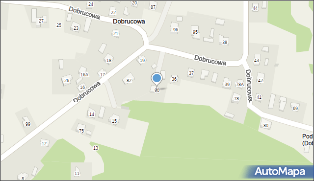 Dobrucowa, Dobrucowa, 90, mapa Dobrucowa