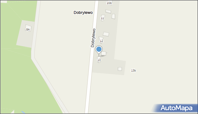 Dobrylewo, Dobrylewo, 13A, mapa Dobrylewo