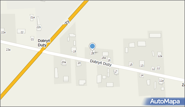 Dobryń Duży, Dobryń Duży, 18, mapa Dobryń Duży