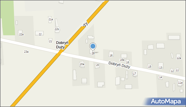 Dobryń Duży, Dobryń Duży, 19, mapa Dobryń Duży