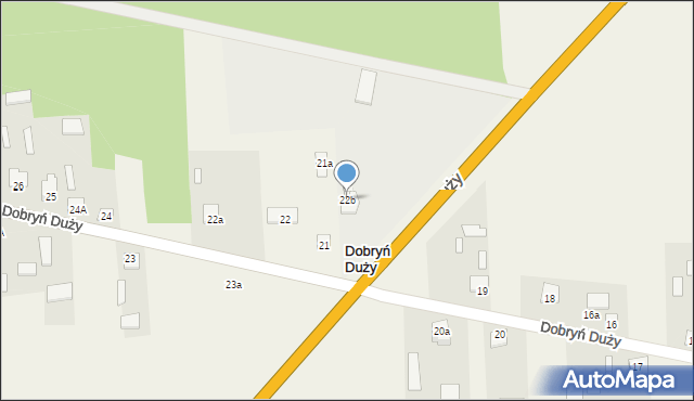 Dobryń Duży, Dobryń Duży, 22b, mapa Dobryń Duży