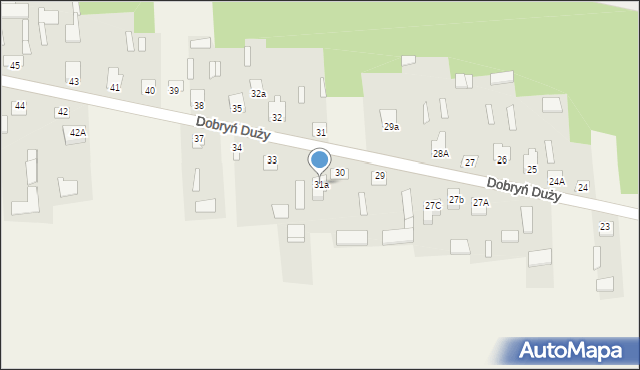 Dobryń Duży, Dobryń Duży, 31a, mapa Dobryń Duży