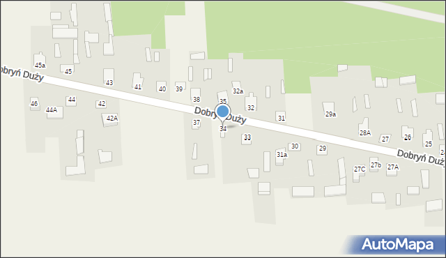 Dobryń Duży, Dobryń Duży, 34, mapa Dobryń Duży