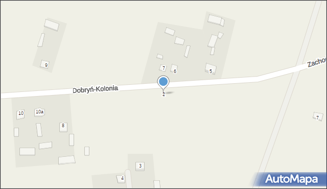 Dobryń-Kolonia, Dobryń-Kolonia, 2, mapa Dobryń-Kolonia