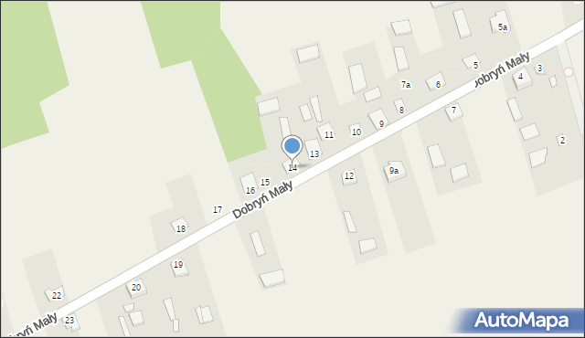 Dobryń Mały, Dobryń Mały, 14, mapa Dobryń Mały