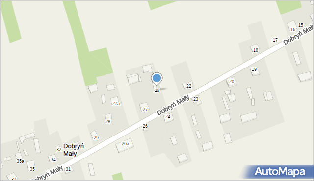 Dobryń Mały, Dobryń Mały, 25, mapa Dobryń Mały