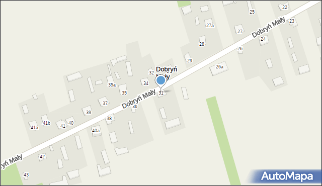 Dobryń Mały, Dobryń Mały, 31, mapa Dobryń Mały